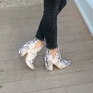 Steve Madden snake skin bootie